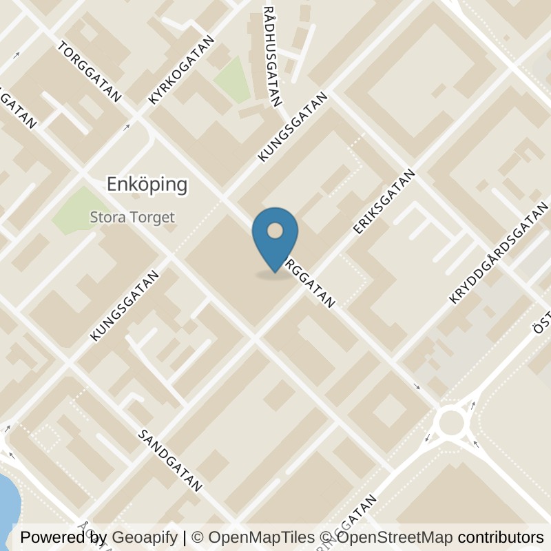 Map: location of Nordic Wellness Enköping Centrum in Enköping
