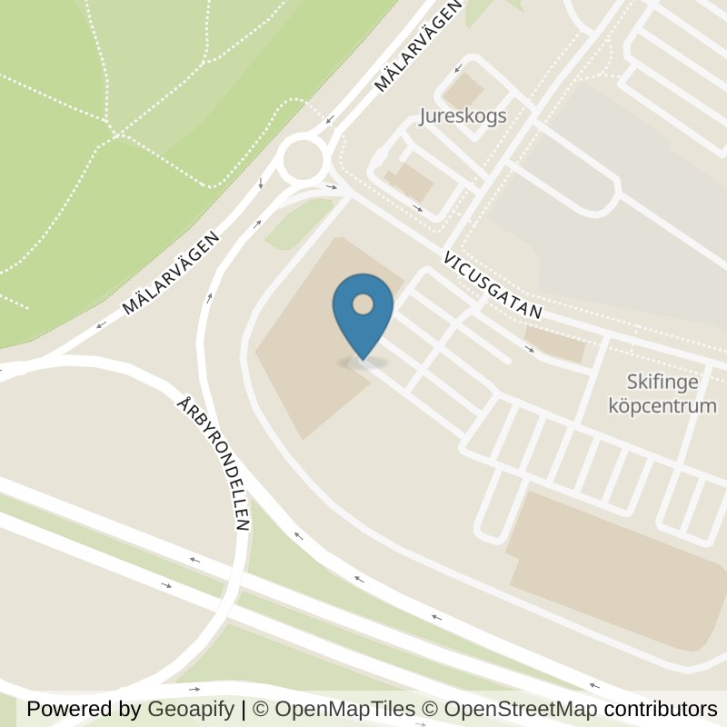 Map: location of Nordic Wellness Eskilstuna Rondellen in Eskilstuna