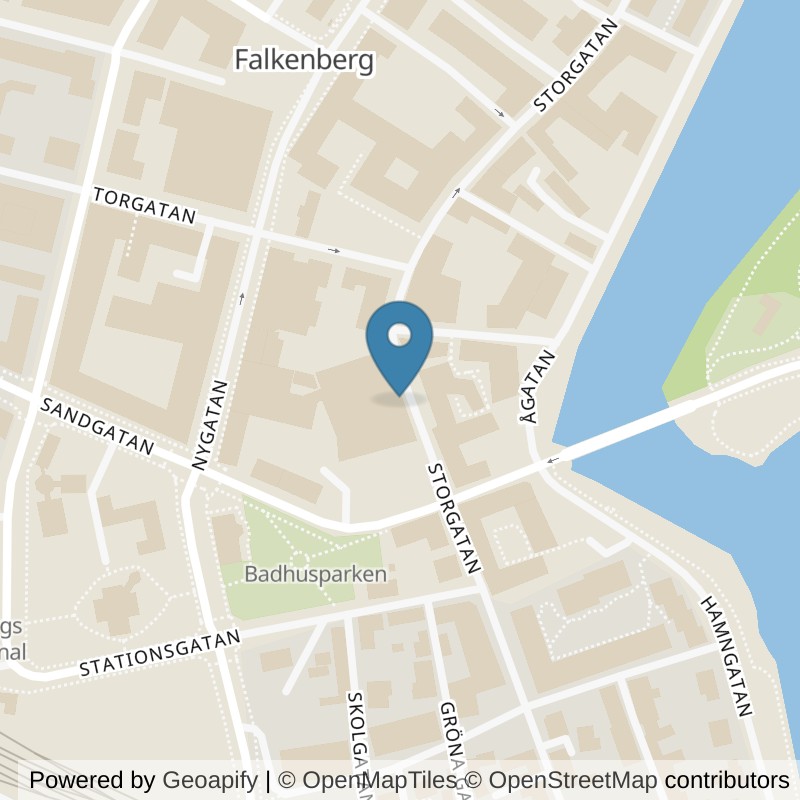 Map: location of Nordic Wellness Falkenberg City in Falkenberg