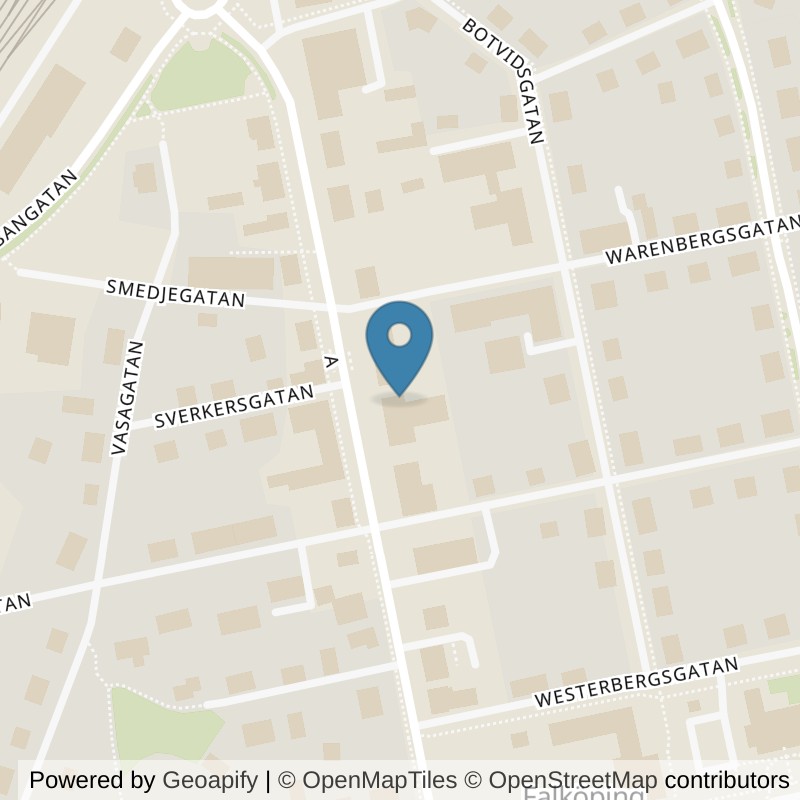 Map: location of Nordic Wellness Falköping Sankt Olofsgatan in Falköping