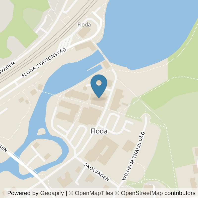 Map: location of Nordic Wellness Floda Centrum in Floda