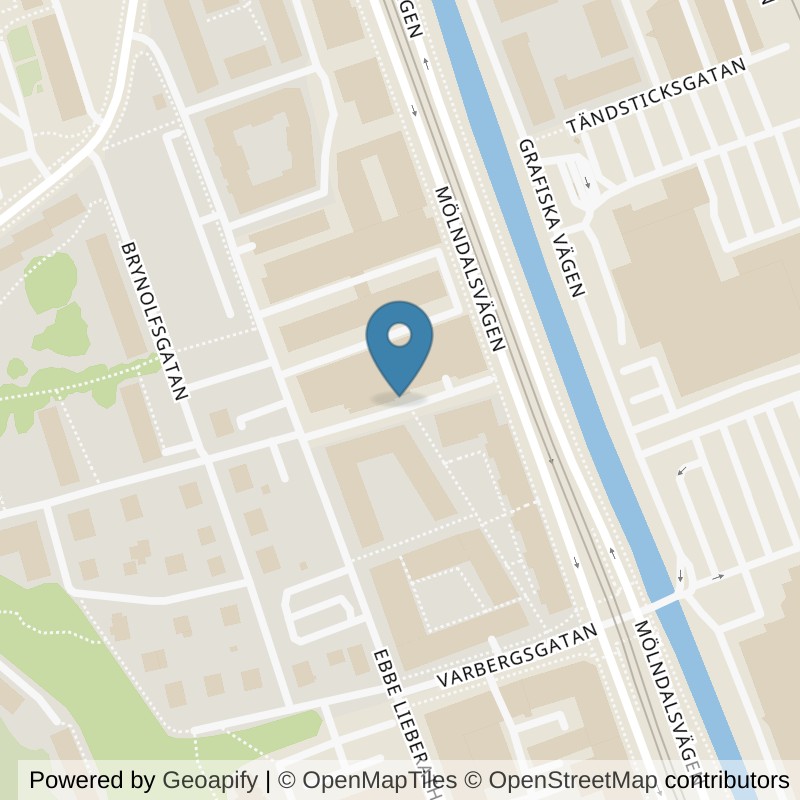 Map: location of Nordic Wellness Göteborg Almedal in Göteborg