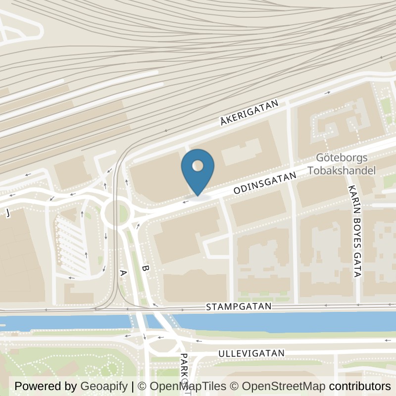 Map: location of Nordic Wellness Göteborg Centralen (F.d. Odinsgatan) in Göteborg