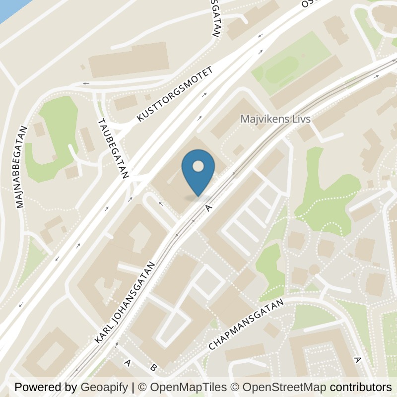 Map: location of Nordic Wellness Göteborg Chapmans Torg in Göteborg