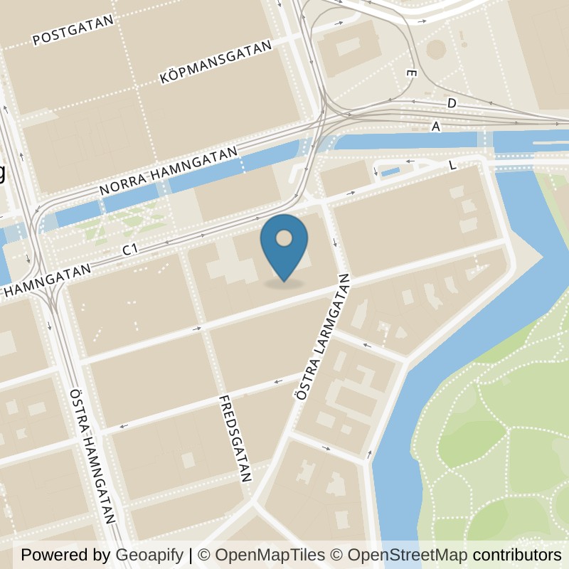 Map: location of Nordic Wellness Göteborg City in Göteborg