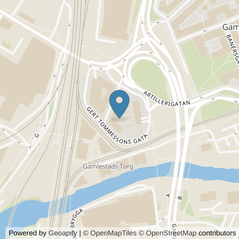 Map: location of Nordic Wellness Göteborg Gamlestaden in Göteborg