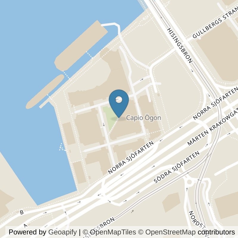 Map: location of Nordic Wellness Göteborg Lilla Bommen in Göteborg