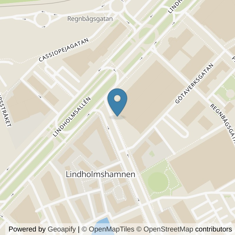 Map: location of Nordic Wellness Göteborg Lindholmen in Göteborg
