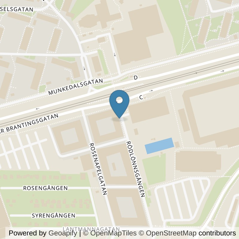 Map: location of Nordic Wellness Göteborg Lundby in Göteborg