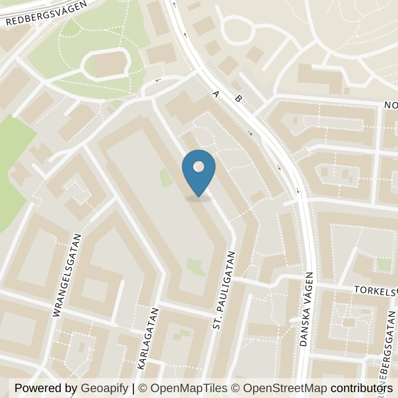 Map: location of Nordic Wellness Göteborg Lunden in Göteborg
