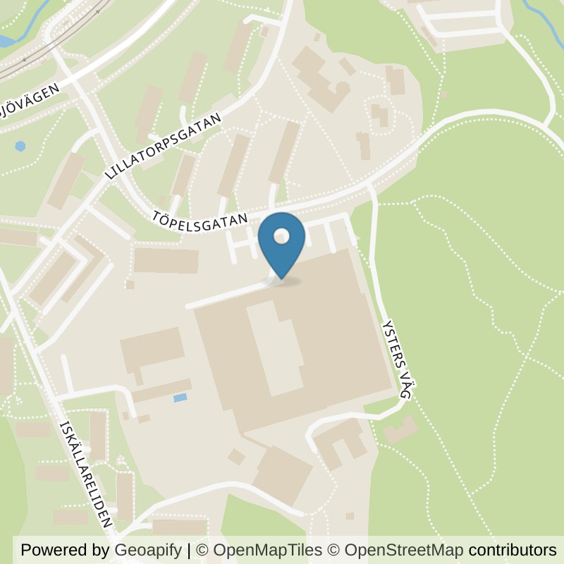 Map: location of Nordic Wellness Göteborg Örgryte in Göteborg