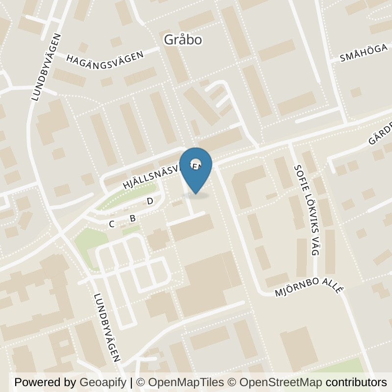 Map: location of Nordic Wellness Gråbo Centrum in Gråbo