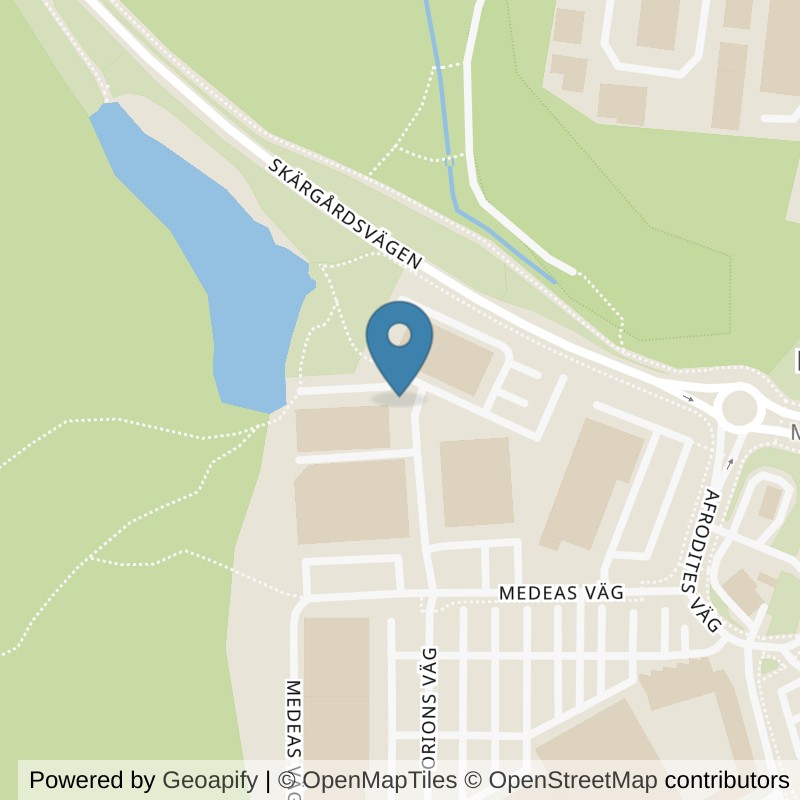 Map: location of Nordic Wellness Värmdö Centrum in Gustavsberg