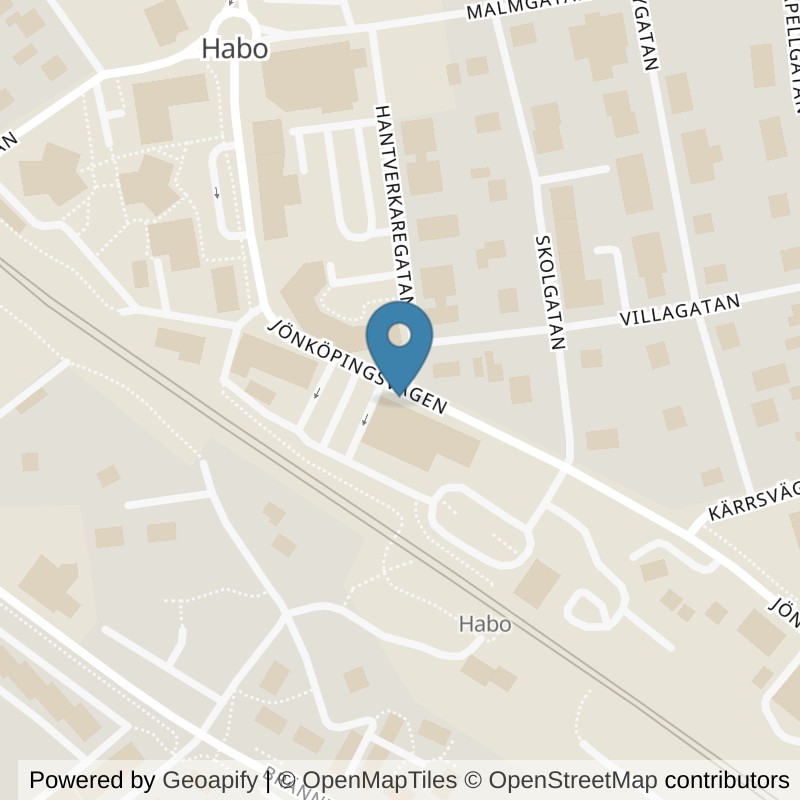 Map: location of Nordic Wellness Habo Jönköpingsvägen in Habo