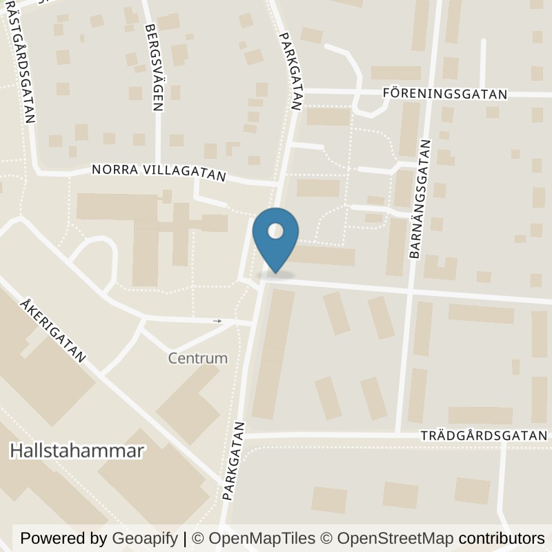 Map: location of Nordic Wellness Hallstahammar Parkgatan in Hallstahammar