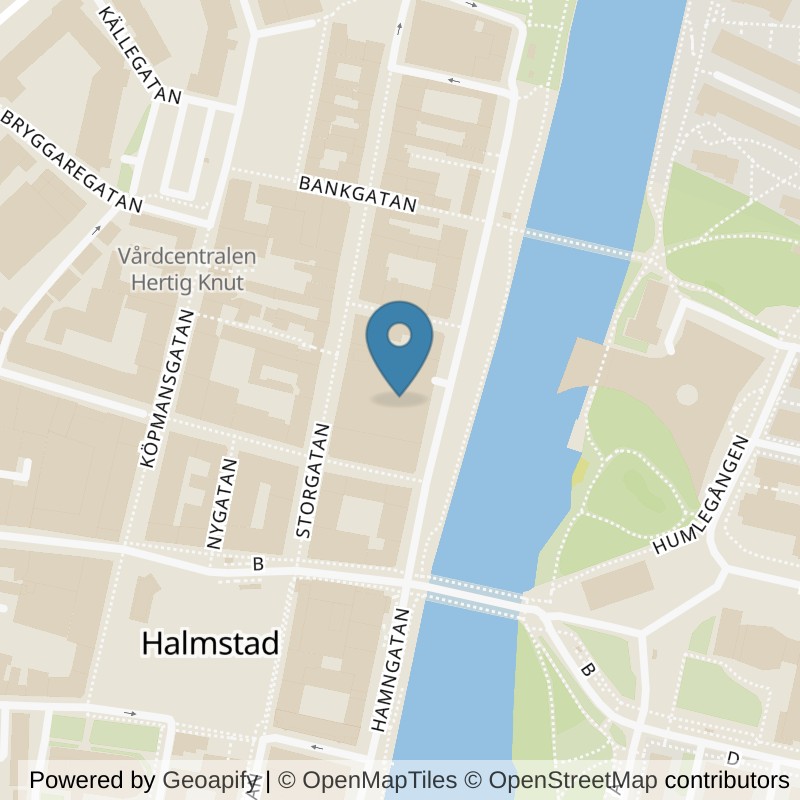Map: location of Nordic Wellness Halmstad City in Halmstad