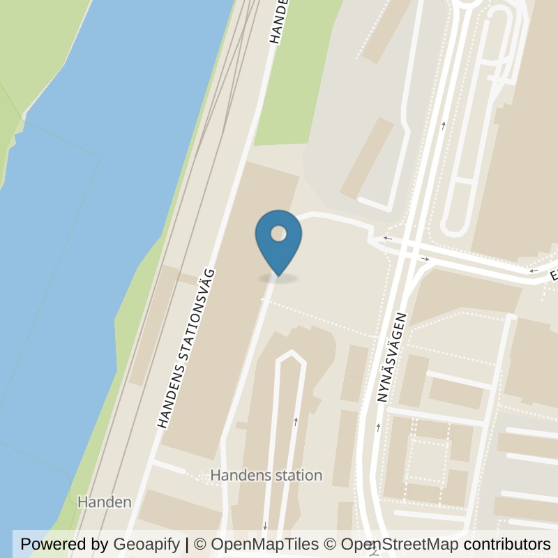 Map: location of Nordic Wellness Haninge Handenterminalen in Handen