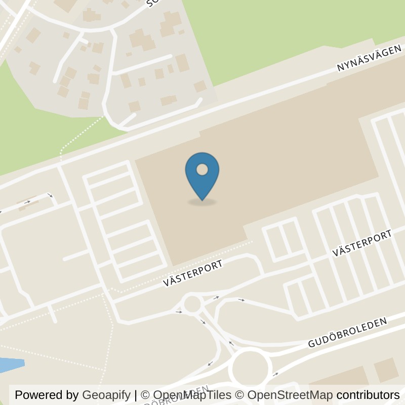 Map: location of Nordic Wellness Haninge Port 73 in Haninge