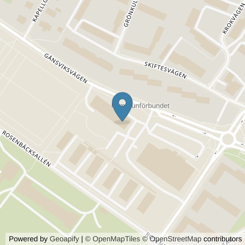 Map: location of Nordic Wellness Härnösand Gånsviksvägen in Härnösand