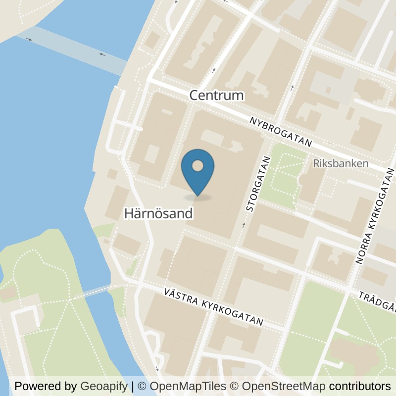Map: location of Nordic Wellness Härnösand Grafgallerian in Härnösand