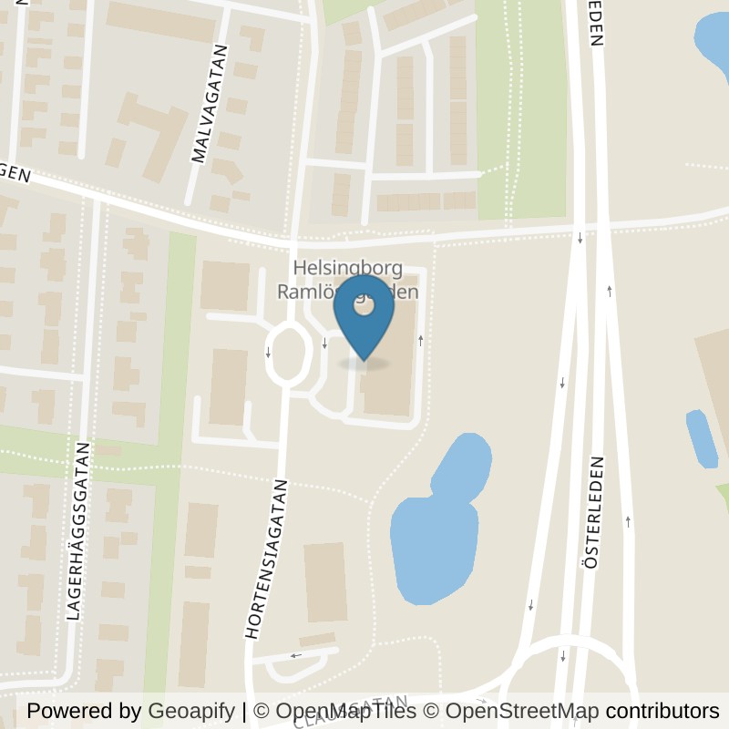 Map: location of Nordic Wellness Helsingborg Ramlösa in Helsingborg