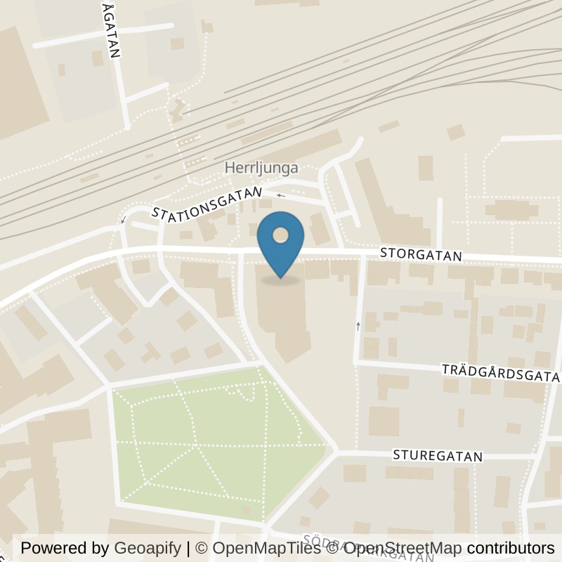 Map: location of Nordic Wellness Herrljunga Centrum in Herrljunga