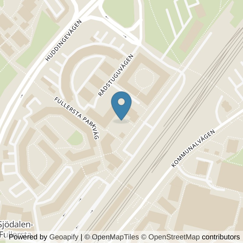 Map: location of Nordic Wellness Huddinge Centrum in Huddinge
