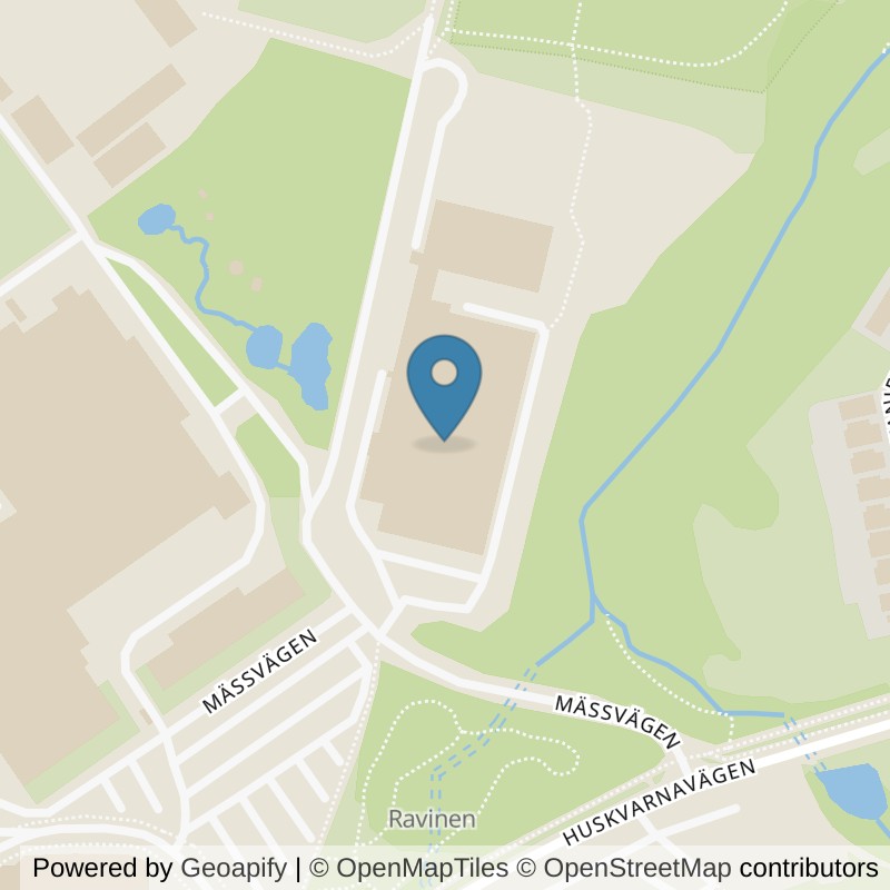 Map: location of Nordic Wellness Jönköping Racketcentrum in Jönköping