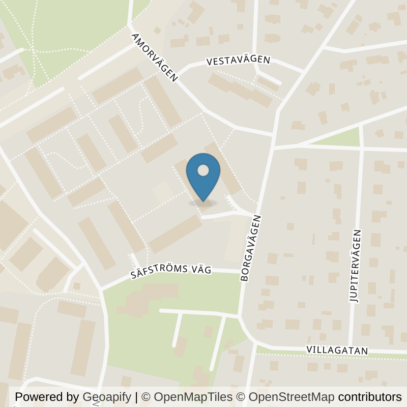 Map: location of Nordic Wellness Kalmar Borgavägen in Kalmar