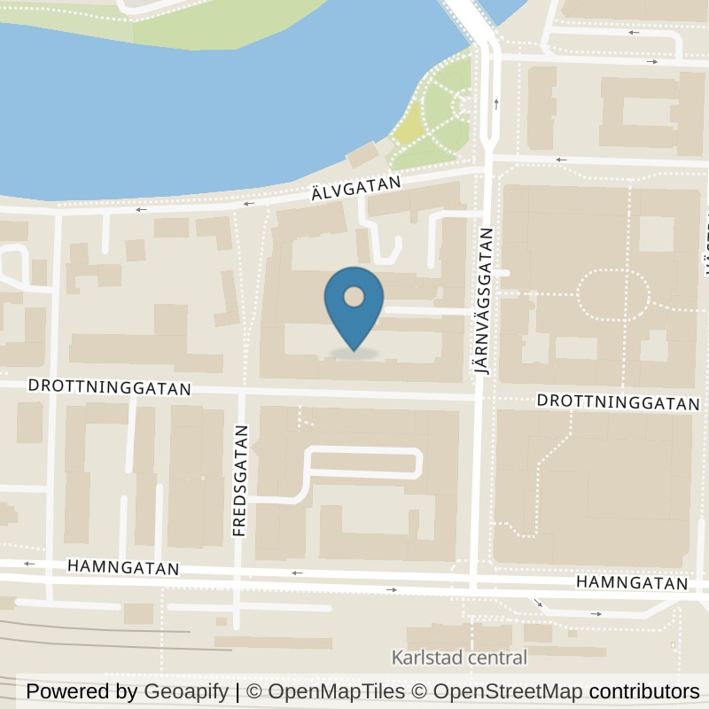 Map: location of Nordic Wellness Karlstad City in Karlstad