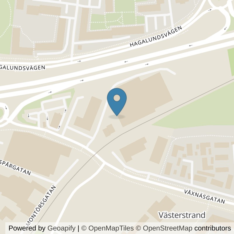 Map: location of Nordic Wellness Karlstad Strand in Karlstad