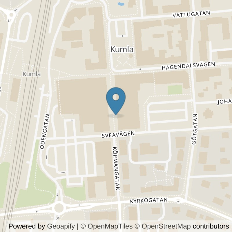 Map: location of Nordic Wellness Kumla City in Kumla