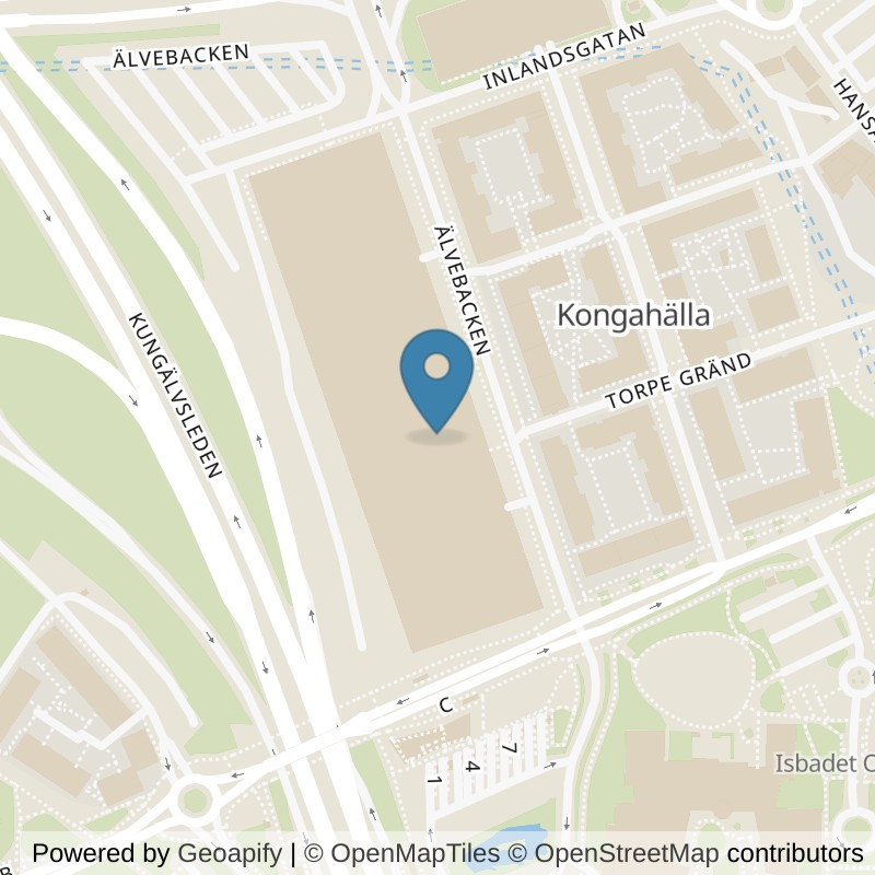 Map: location of Nordic Wellness Kungälv Kongahälla in Kungälv