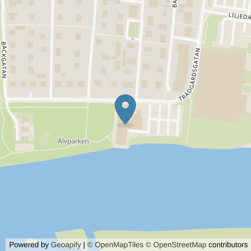 Map: location of Nordic Wellness Kungälv Västra Strandgatan in Kungälv