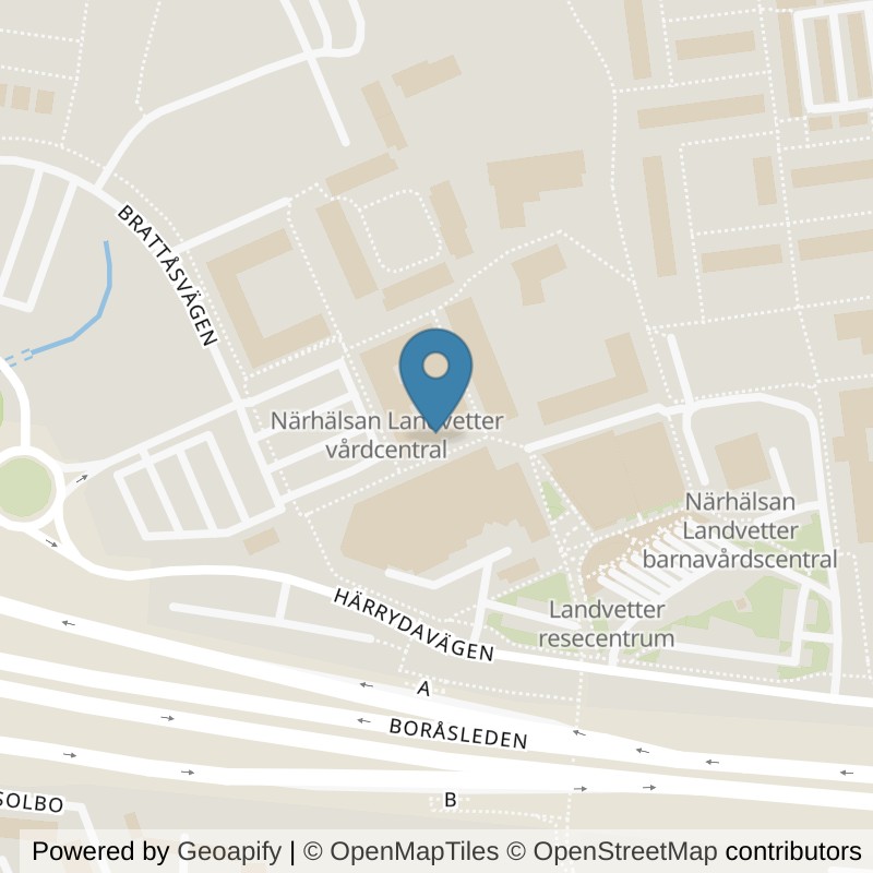 Map: location of Nordic Wellness Landvetter Centrum in Landvetter