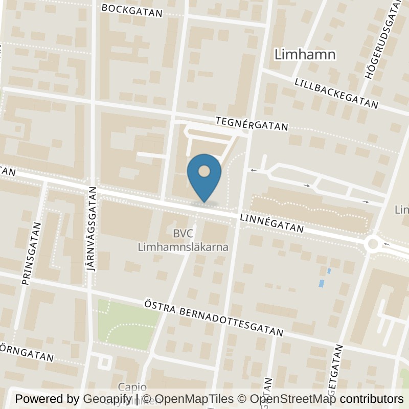 Map: location of Nordic Wellness Malmö Limhamn in Limhamn