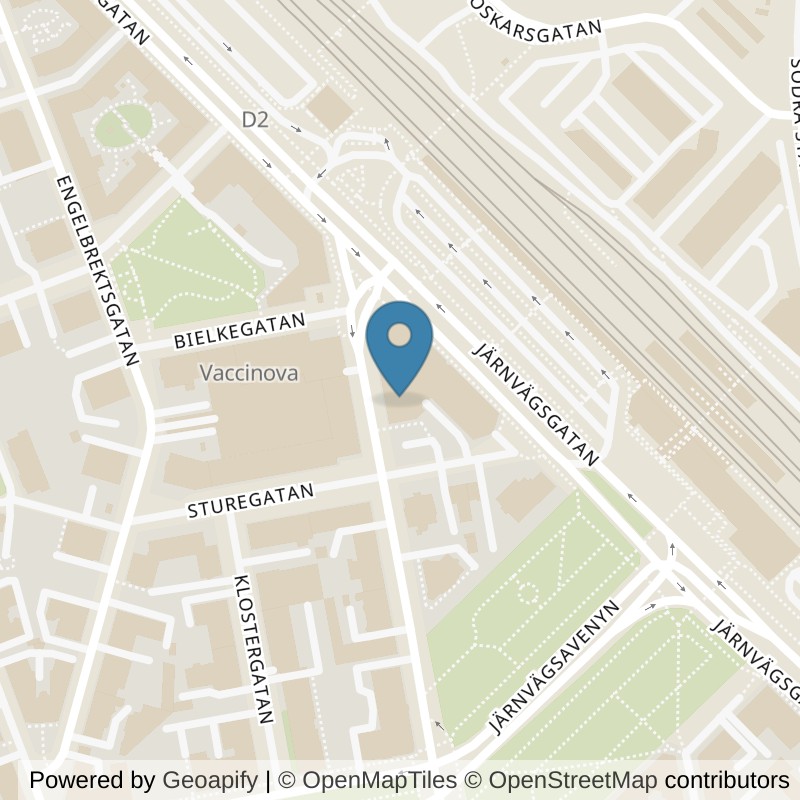 Map: location of Nordic Wellness Linköping Central in Linköping