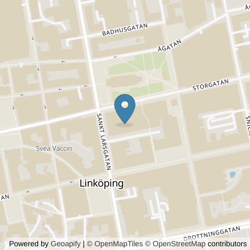 Map: location of Nordic Wellness Linköping City in Linköping