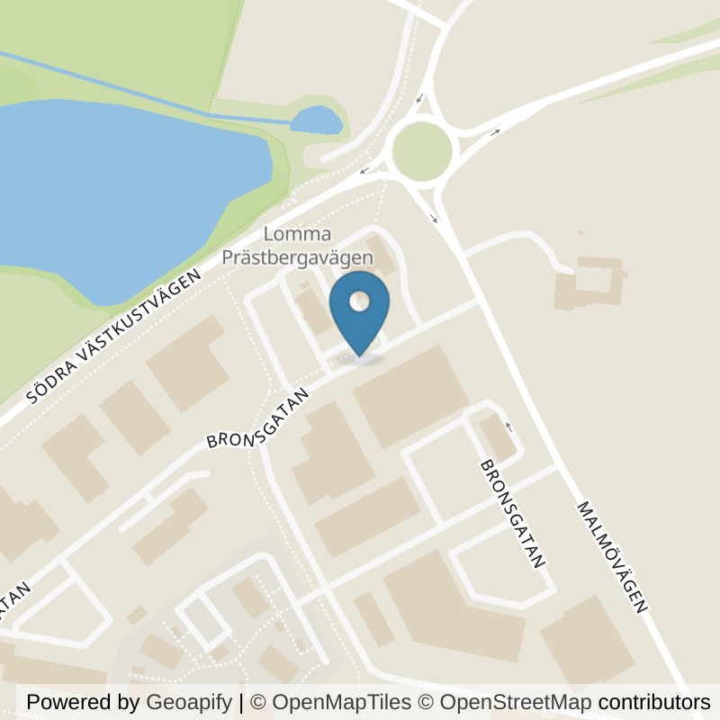 Map: location of Nordic Wellness Lomma Bronsgatan in Lomma