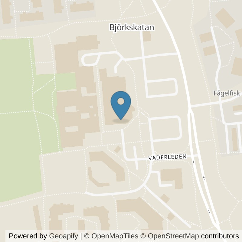 Map: location of Nordic Wellness Luleå Björkskatan in Luleå