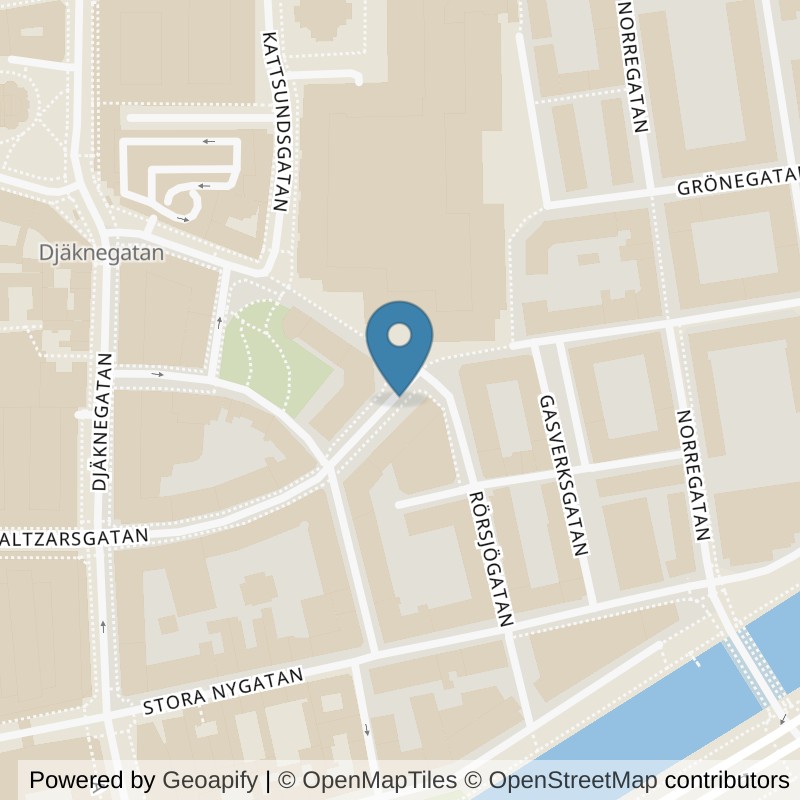 Map: location of Nordic Wellness Malmö Baltzarsgatan in Malmö