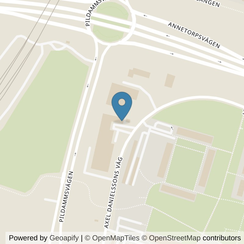 Map: location of Nordic Wellness Malmö Hyllie Lindeborg in Malmö