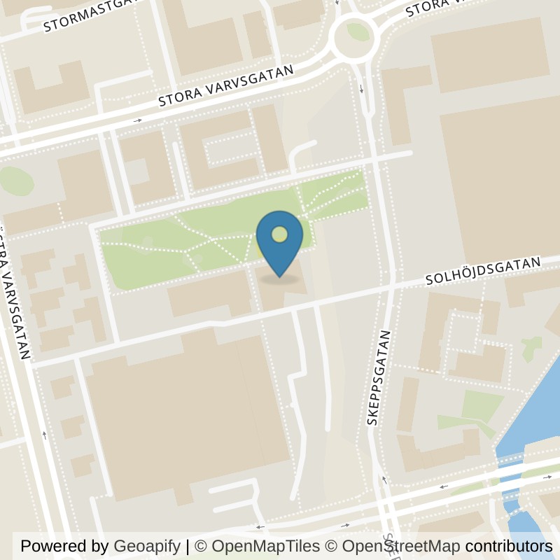 Map: location of Nordic Wellness Malmö Skeppsgatan in Malmö
