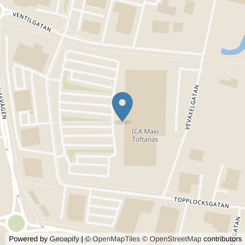 Map: location of Nordic Wellness Malmö Toftanäs in Malmö