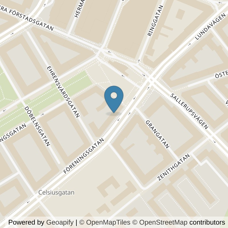 Map: location of Nordic Wellness Malmö Värnhemstorget in Malmö