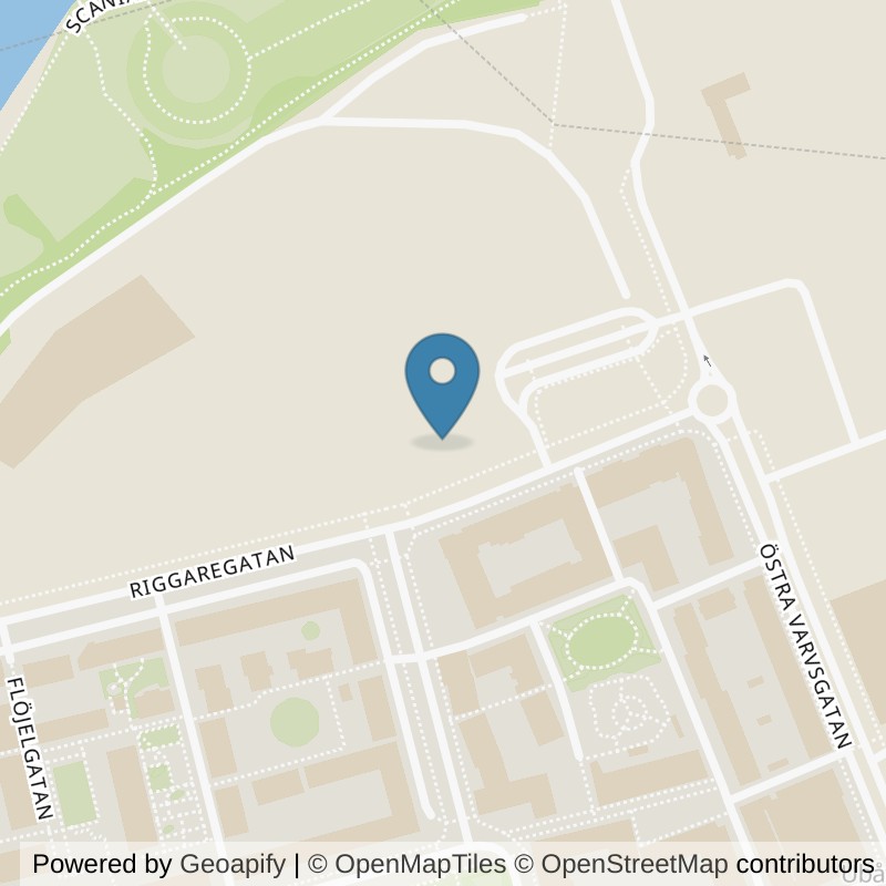 Map: location of Nordic Wellness Malmö Västra Hamnen in Malmö