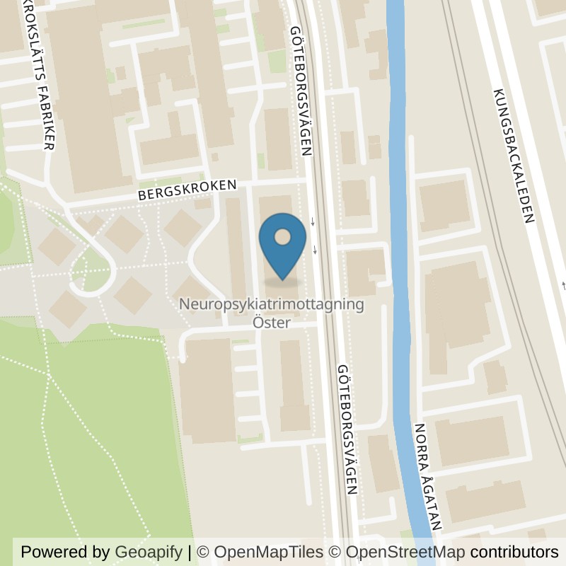 Map: location of Nordic Wellness Krokslätts Fabriker in Mölndal