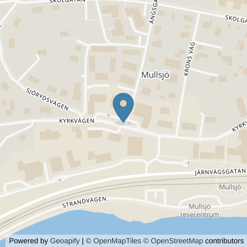 Map: location of Nordic Wellness Mullsjö Järnvägsgatan in Mullsjö