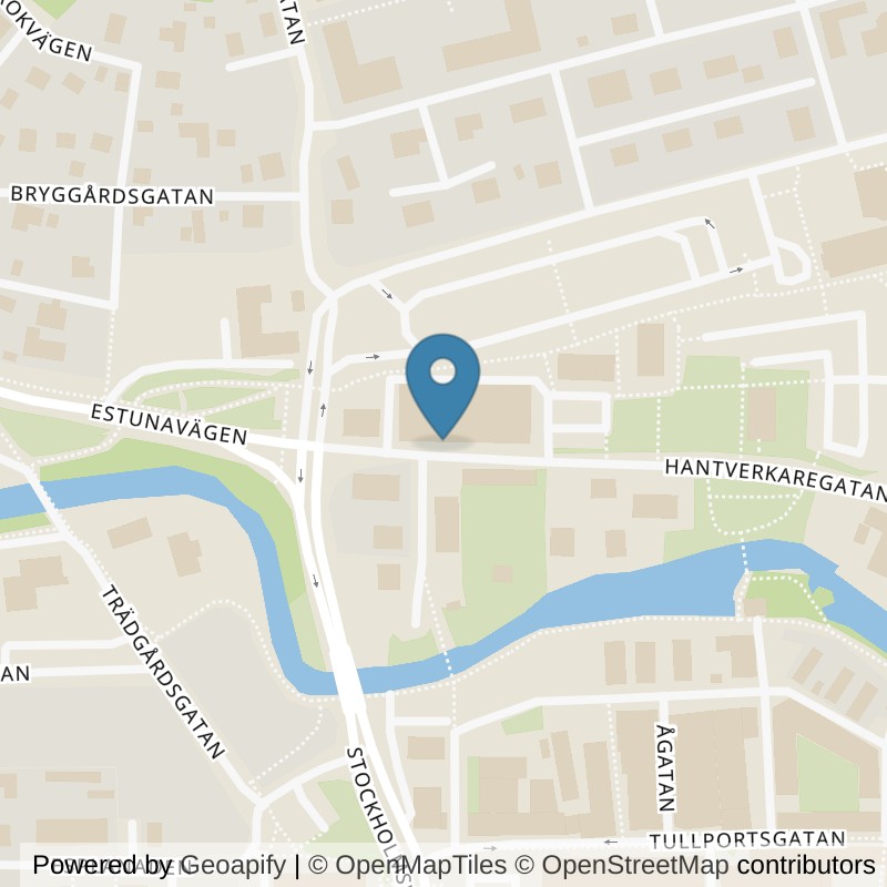 Map: location of Nordic Wellness Norrtälje Hantverkaregatan in Norrtälje