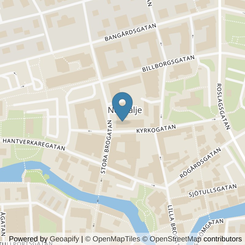Map: location of Nordic Wellness Norrtälje Stora Brogatan in Norrtälje